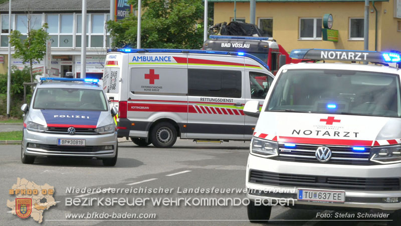 20250723_Verkehrsunfall in Bad Vöslau  Foto: Stefan Schneider BFKDO BADEN