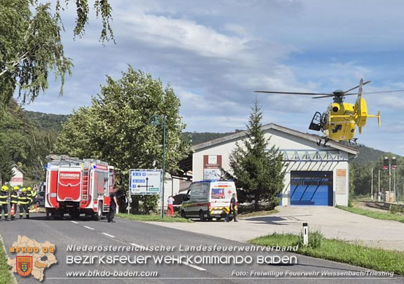 20250803_Schwerer Verkehrsunfall auf der B18 in Weissenbach a.d.Triesting  Foto: FF Weissenbach/Triesting
