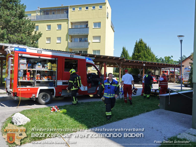 20250808_Alarmierter Brand in Kottingbrunner Wohnhausanlage Foto: Stefan Schneider BFK BADEN 20250808_Alarmierter Brand in Kottingbrunner Wohnhausanlage Foto: Stefan Schneider BFK BADEN