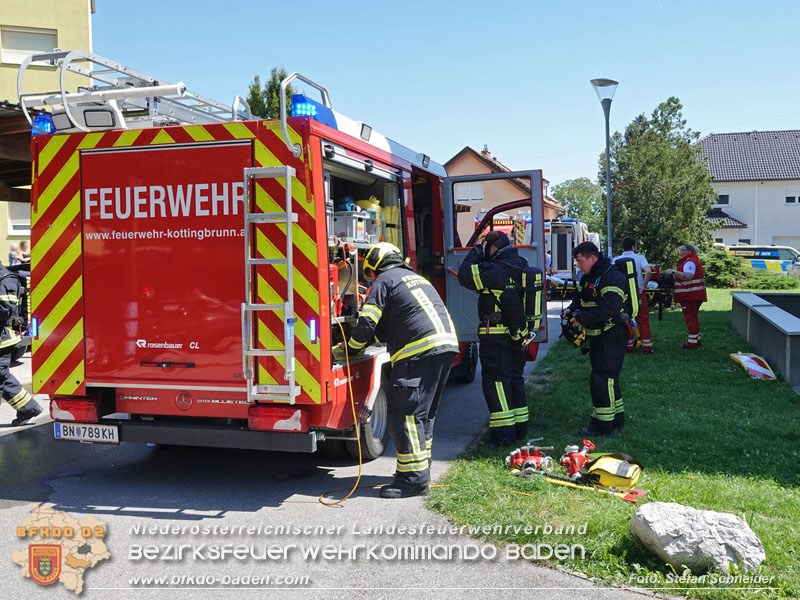 20250808_Alarmierter Brand in Kottingbrunner Wohnhausanlage Foto: Stefan Schneider BFK BADEN 20250808_Alarmierter Brand in Kottingbrunner Wohnhausanlage Foto: Stefan Schneider BFK BADEN