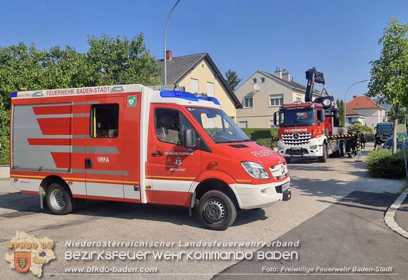 20250814_Verkehrsunfall im Stadtgebiet von Baden Foto: Freiwillige Feuerwehr Baden-Stadt