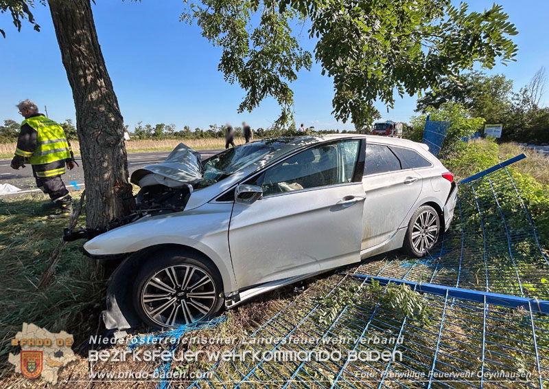 20250819_Verkehrsunfall auf der B17 zwischen Oeynhausen und Günselsdorf Foto: Freiwillige Feuerwehr Oeynhausen 20250819_Verkehrsunfall auf der B17 zwischen Oeynhausen und Günselsdorf Foto: Freiwillige Feuerwehr Oeynhausen