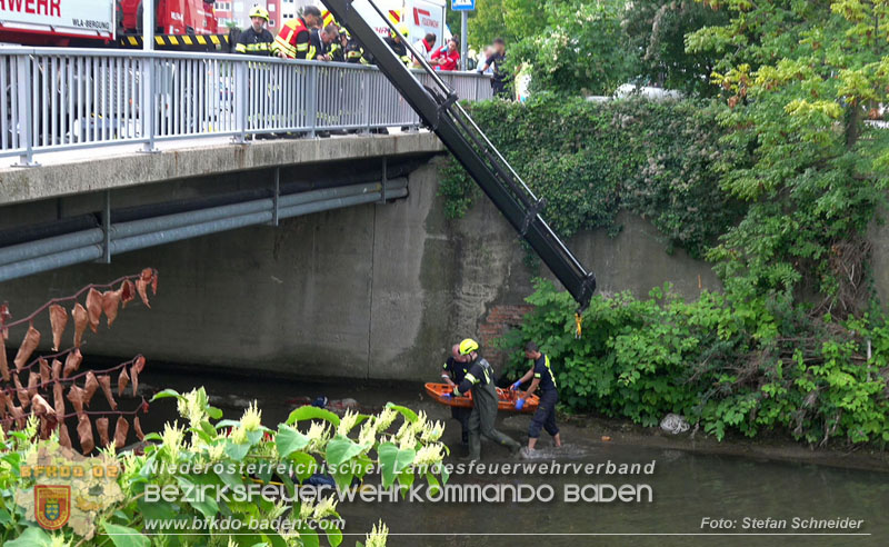 2025_08_29 Personenrettung aus Schwechat-Fluss in Baden Foto: Stefan Schneider BFKDO BADEN 2025_08_29 Personenrettung aus Schwechat-Fluss in Baden Foto: Stefan Schneider BFKDO BADEN