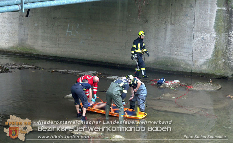 2025_08_29 Personenrettung aus Schwechat-Fluss in Baden Foto: Stefan Schneider BFKDO BADEN 2025_08_29 Personenrettung aus Schwechat-Fluss in Baden Foto: Stefan Schneider BFKDO BADEN