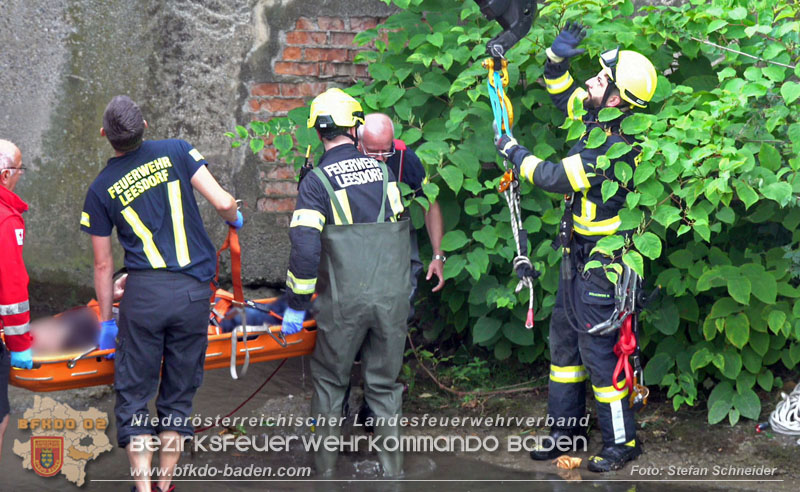 2025_08_29 Personenrettung aus Schwechat-Fluss in Baden Foto: Stefan Schneider BFKDO BADEN 2025_08_29 Personenrettung aus Schwechat-Fluss in Baden Foto: Stefan Schneider BFKDO BADEN