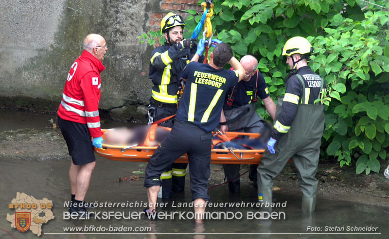 2025_08_29 Personenrettung aus Schwechat-Fluss in Baden Foto: Stefan Schneider BFKDO BADEN 2025_08_29 Personenrettung aus Schwechat-Fluss in Baden Foto: Stefan Schneider BFKDO BADEN