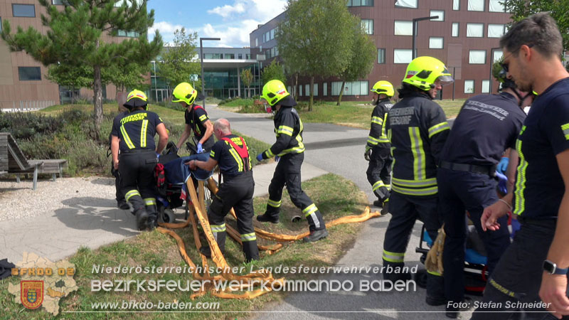 20250829_E-Rollstuhlfahrer kippt in Graben und muss gerettet werden Foto: Stefan Schneider BFKDO BADEN 20250829_E-Rollstuhlfahrer kippt in Graben und muss gerettet werden Foto: Stefan Schneider BFKDO BADEN