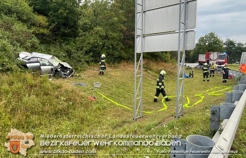 20250831_Schwerer Verkehrsunfall A21 zwischen Heiligenkreuz und Mayerling  Foto: FF Heiligenkreuz