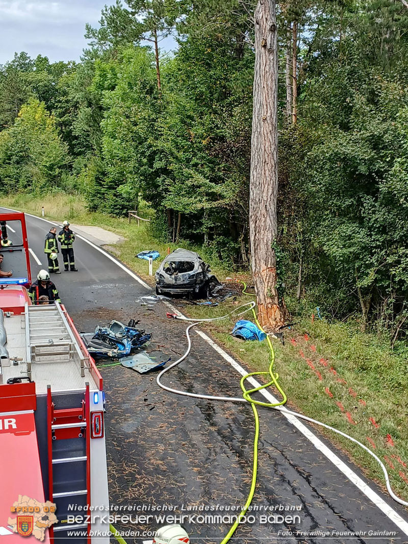 20250831_Tragischer Verkehrsunfall mit tödlichem Ausgang auf der B212 Foto: FF Gainfarn / Markus Winter 20250831_Tragischer Verkehrsunfall mit tödlichem Ausgang auf der B212 Foto: FF Gainfarn / Markus Winter