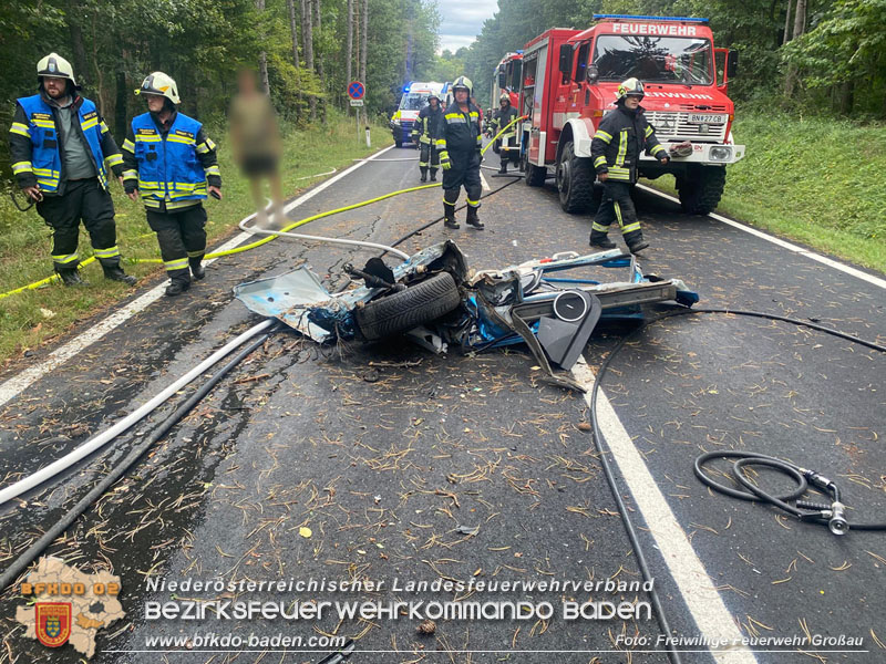 20250831_Tragischer Verkehrsunfall mit tödlichem Ausgang auf der B212 Foto: FF Großau 20250831_Tragischer Verkehrsunfall mit tödlichem Ausgang auf der B212 Foto: FF Großau