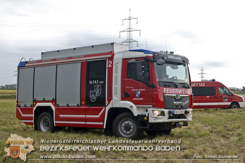 20250902_Pkw kollidiert mit Triebwagen der Aspangbahn in Guenselsdorf   Foto: Stefan Schneider BFKDO BADEN