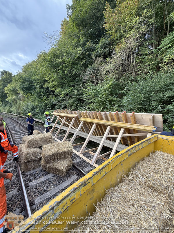 20250912_Felsblock droht auf die Geleise der Triestingtal Bahnstrecke zu stürzen - Kontrollierte Sprengung   Foto: Freiwillige Feuerwehr Berndorf-Stadt / Dominik Schönthaler