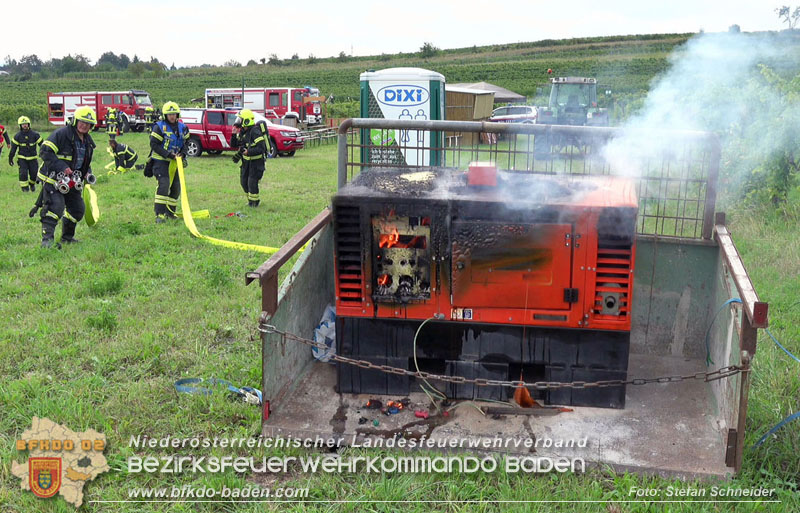 20250913_Brand eines Stromerzeugers in den Weingärten bei Pfaffstätten Foto: Stefan Schneider 20250913_Brand eines Stromerzeugers in den Weingärten bei Pfaffstätten Foto: Stefan Schneider