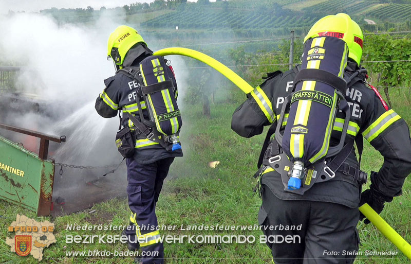20250913_Brand eines Stromerzeugers in den Weingärten bei Pfaffstätten Foto: Stefan Schneider 20250913_Brand eines Stromerzeugers in den Weingärten bei Pfaffstätten Foto: Stefan Schneider