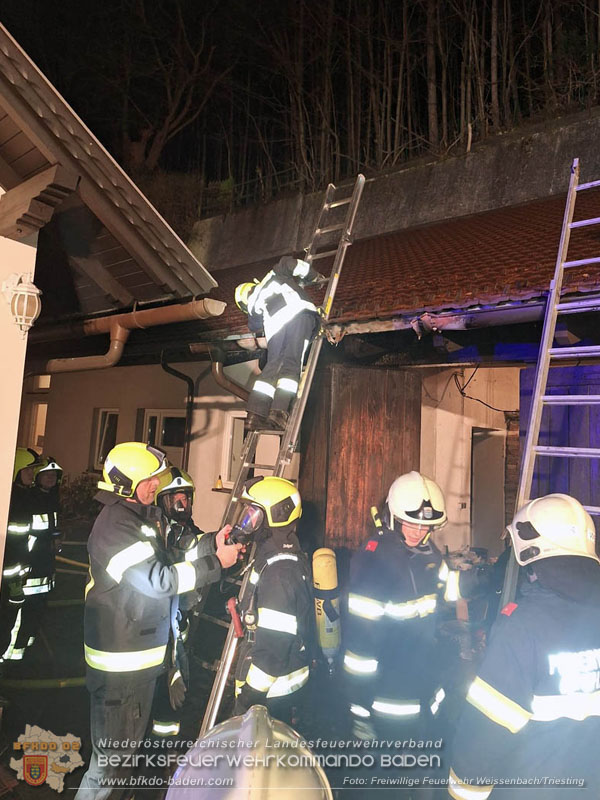 20251116_Brand eines Müllbehälters - Übergreifen auf Gebäude verhindert Foto: FF Weissenbach/Triesting 20251116_Brand eines Müllbehälters - Übergreifen auf Gebäude verhindert Foto: FF Weissenbach/Triesting