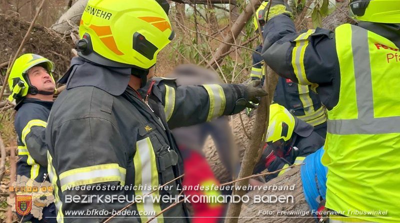 20251127_Person in Tribuswinkel unter Baum eingeklemmt - Feuerwehr kann Mann retten   Foto: Thomas Rsach FF Tribuswinkel