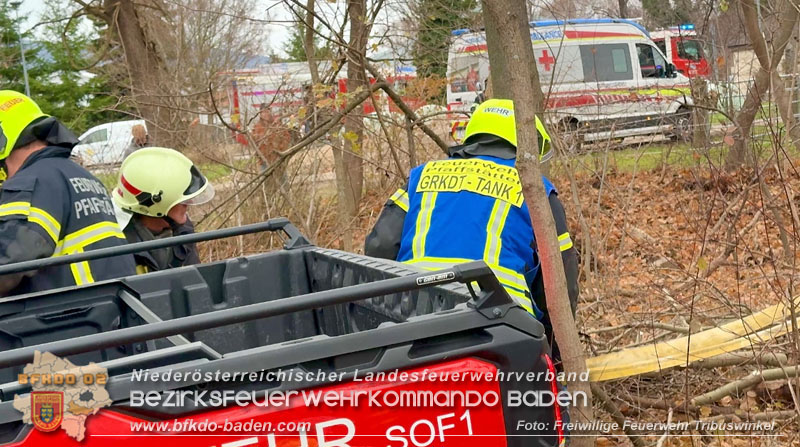 20251127_Person in Tribuswinkel unter Baum eingeklemmt - Feuerwehr kann Mann retten   Foto: Thomas Rsach FF Tribuswinkel