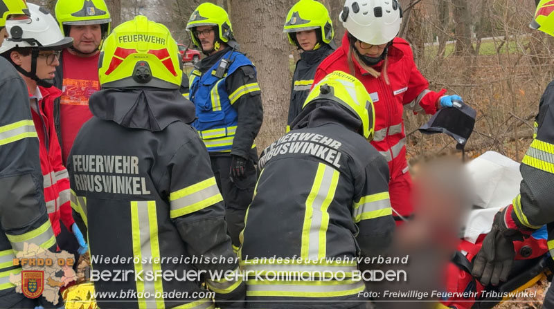 20251127_Person in Tribuswinkel unter Baum eingeklemmt - Feuerwehr kann Mann retten   Foto: Thomas Rsach FF Tribuswinkel