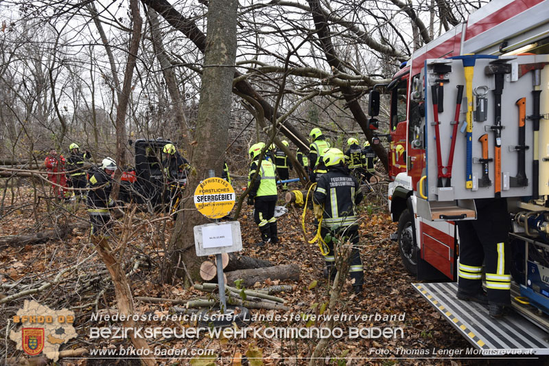 20251127_Person in Tribuswinkel unter Baum eingeklemmt - Feuerwehr kann Mann retten   Foto: Thomas Lenger Monatsrevue.at