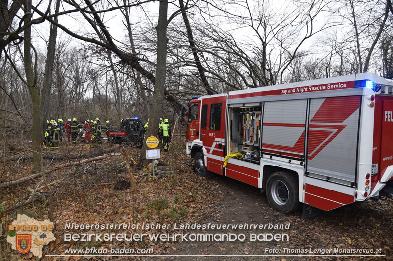 20251127_Person in Tribuswinkel unter Baum eingeklemmt - Feuerwehr kann Mann retten Foto: Thomas Lenger Monatsrevue.at