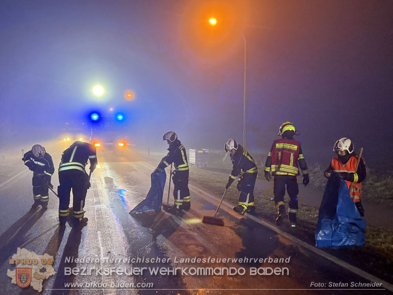 20251208_Frontalzusammenstoß auf der B60 zwsichen Unterwaltersdorf und Weigelsdorf Foto: Stefan Schneider BFKDO BADEN