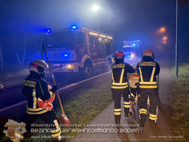 20251208_Frontalzusammenstoß auf der B60 zwsichen Unterwaltersdorf und Weigelsdorf Foto: Stefan Schneider BFKDO BADEN