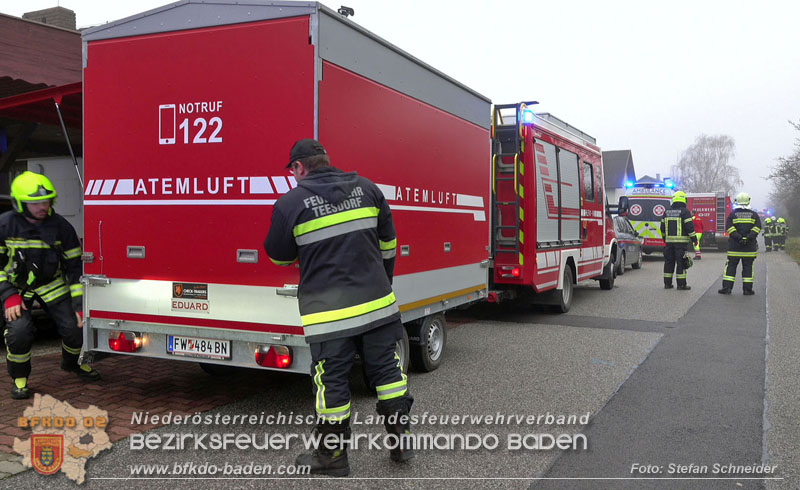 20251221_Chemische Reaktion löste Brand aus in Tattendorf Foto: Stefan Schneider BFKDO BADEN 20251221_Chemische Reaktion löste Brand aus in Tattendorf Foto: Stefan Schneider BFKDO BADEN