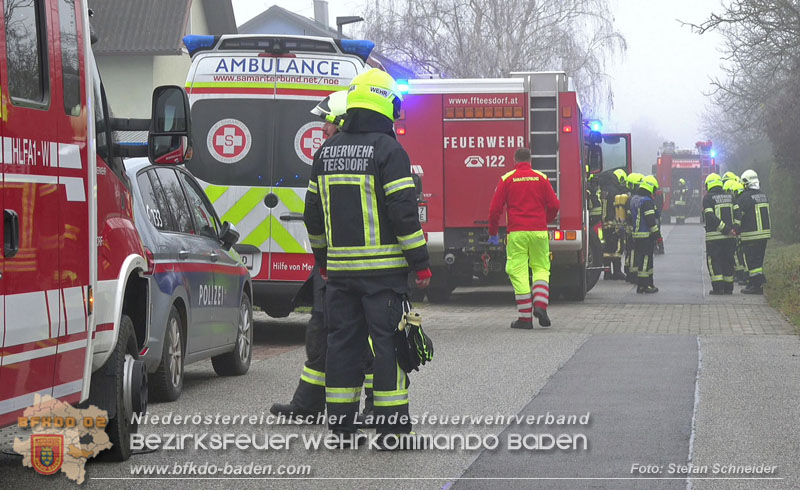 20251221_Chemische Reaktion löste Brand aus in Tattendorf Foto: Stefan Schneider BFKDO BADEN 20251221_Chemische Reaktion löste Brand aus in Tattendorf Foto: Stefan Schneider BFKDO BADEN