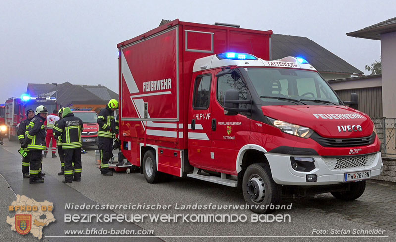 20251221_Chemische Reaktion löste Brand aus in Tattendorf Foto: Stefan Schneider BFKDO BADEN 20251221_Chemische Reaktion löste Brand aus in Tattendorf Foto: Stefan Schneider BFKDO BADEN