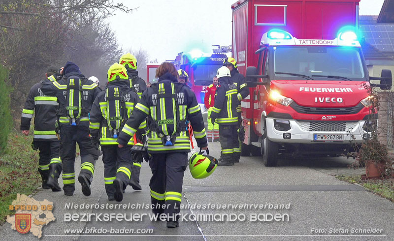 20251221_Chemische Reaktion löste Brand aus in Tattendorf Foto: Stefan Schneider BFKDO BADEN 20251221_Chemische Reaktion löste Brand aus in Tattendorf Foto: Stefan Schneider BFKDO BADEN