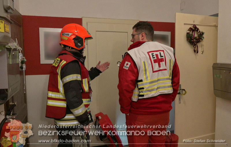 20251226_Eine verletzte Person nach Küchenbrand in Bad Vöslau  Foto: Stefan Schneider BFKDO BADEN