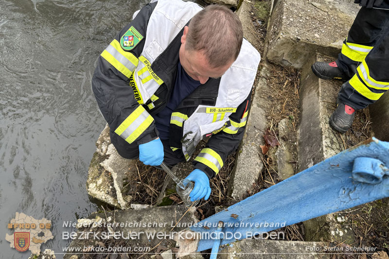 20260130_Rasche Entwarnung bei Gewässerverunreinigung in der Fischa-Dagnitz  Foto: Stefan Schneider BFKDO BADEN