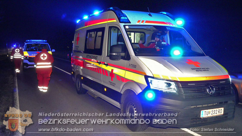 20260209_Verkehrsunfall auf der L4043 mit 5 Verletzte bei Mitterndorf a.d. Fischa Foto: Stefan Schneider BFKDO BADEN