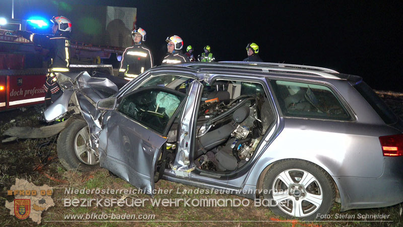 20260209_Verkehrsunfall auf der L4043 mit 5 Verletzte bei Mitterndorf a.d. Fischa Foto: Stefan Schneider BFKDO BADEN