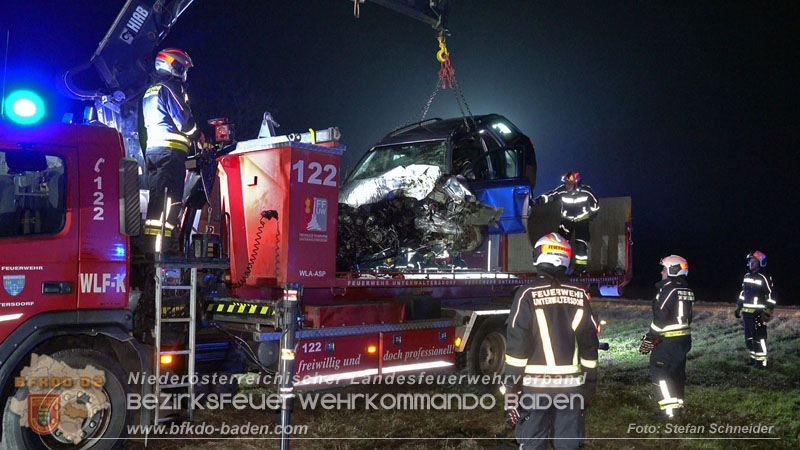 20260209_Verkehrsunfall auf der L4043 mit 5 Verletzte bei Mitterndorf a.d. Fischa Foto: Stefan Schneider BFKDO BADEN