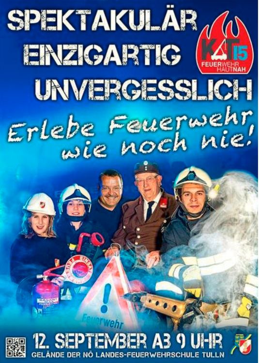 Ankünder "KAT15" des NÖ Landesfeuerwehrverbandes   Foto: © Matthias Fischer