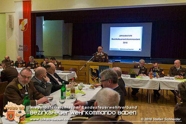 Bezirksfeuerwehrtag 2016 mit Wahlen in Schönau a.d.Triesting  Fotos: Daniel Wirth u. Stefan Schneider BFK Baden