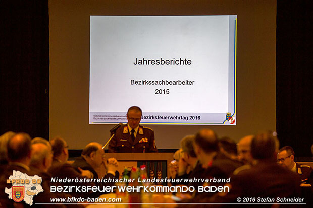Bezirksfeuerwehrtag 2016 mit Wahlen in Schönau a.d.Triesting  Fotos: Daniel Wirth u. Stefan Schneider BFK Baden