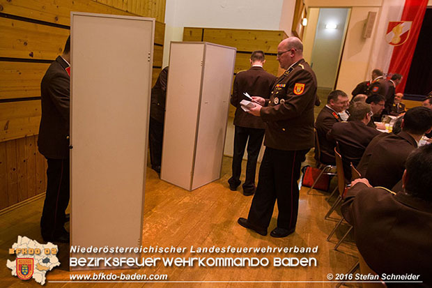 Bezirksfeuerwehrtag 2016 mit Wahlen in Schönau a.d.Triesting  Fotos: Daniel Wirth u. Stefan Schneider BFK Baden