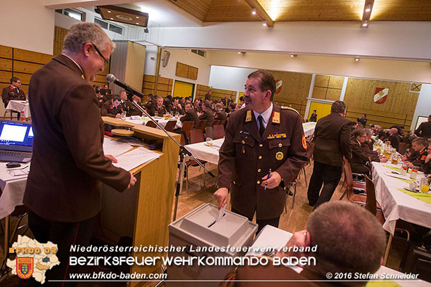 Bezirksfeuerwehrtag 2016 mit Wahlen in Schönau a.d.Triesting  Fotos: Daniel Wirth u. Stefan Schneider BFK Baden