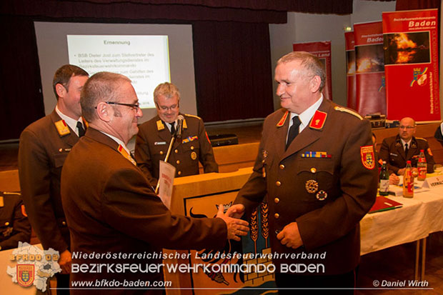 Bezirksfeuerwehrtag 2016 mit Wahlen in Schönau a.d.Triesting  Fotos: Daniel Wirth u. Stefan Schneider BFK Baden