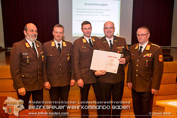 Bezirksfeuerwehrtag 2016 mit Wahlen in Schönau a.d.Triesting  Fotos: Daniel Wirth u. Stefan Schneider BFK Baden