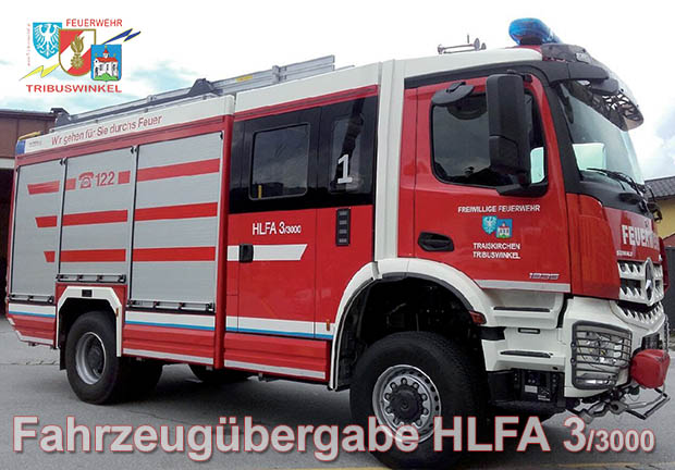 Das neue HLFA 3/3000 der freiwilligen Feuerwehr Tribuswinkel  Foto: © FF Tribuswinkel