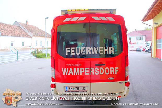 20161022 Indienststellung neues Mannschaftstransportfahrzeug der FF Wampersdorf  Foto: Christian Blueml