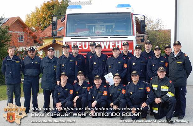 Erfolgreich abgelegte Ausbildungsprüfung Atemschutz in St.Veit a.d.Triesting  Fotos: Rudolf Hafellner u. Florian Ringhofer