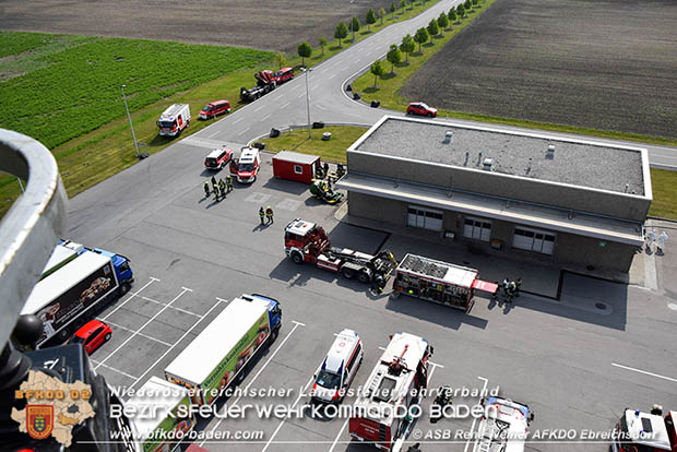 Schadstoffübung "Medium 2017" bei der Firma Hofer KG - Zentrallager Trumau  Foto: ASB Rene Weiner AFKDO Ebreichsdorf