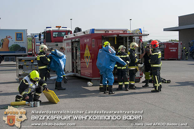 Schadstoffübung "Medium 2017" bei der Firma Hofer KG - Zentrallager Trumau  Foto: VI Hans Dietl AFKDO Baden-Land