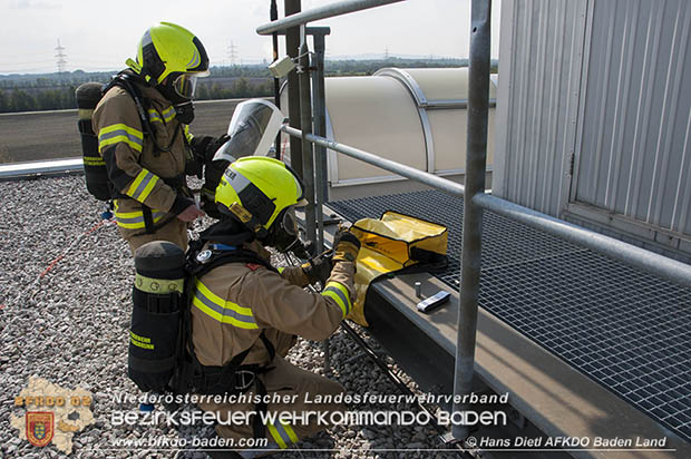 Schadstoffübung "Medium 2017" bei der Firma Hofer KG - Zentrallager Trumau  Foto: VI Hans Dietl AFKDO Baden-Land