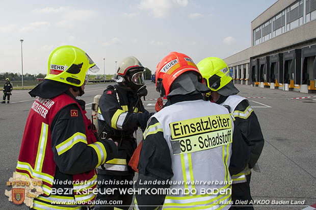 Schadstoffübung "Medium 2017" bei der Firma Hofer KG - Zentrallager Trumau  Foto: VI Hans Dietl AFKDO Baden-Land