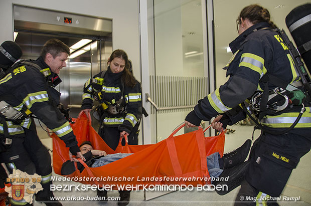 20170510 Erste Feuerwehr-Abschnittsübung im neuen Landesklinikum Baden  Foto: © V Mag. Michael Rampl